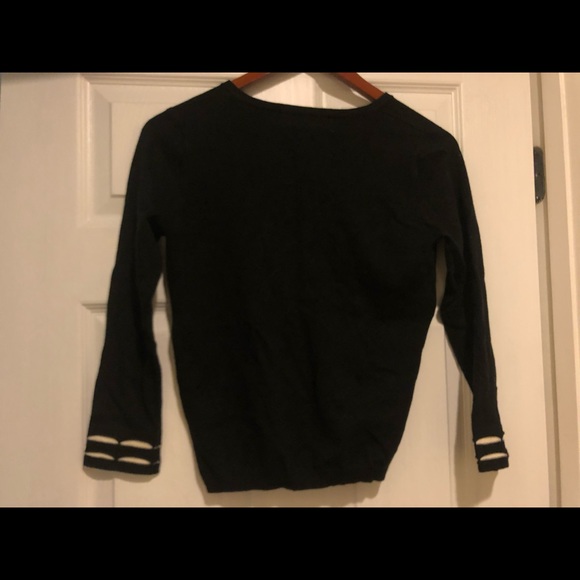 ANTHROPOLOGIE Sparrow cotton-blend black cardigan - Picture 2 of 3